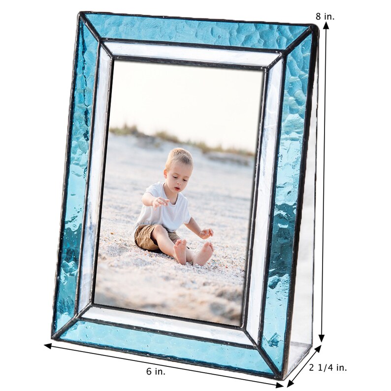 Blue Picture Frame 4x6 Photo Frame Tabletop Home Decor Gift Etsy