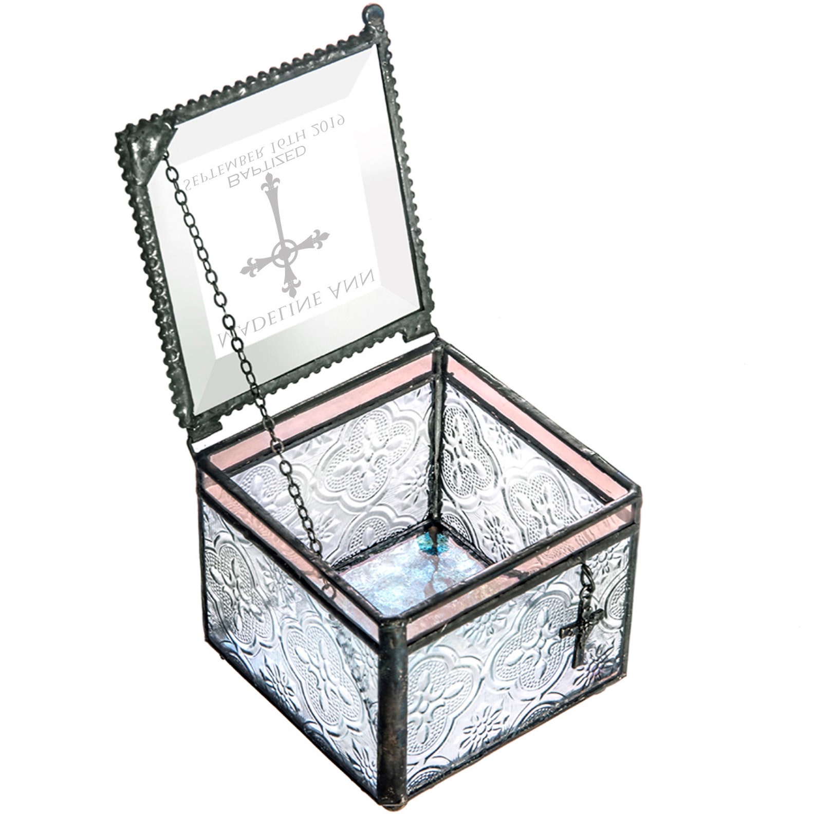 Baptism Gift Personalized Keepsake Box Gift for Godchild Glass Etsy