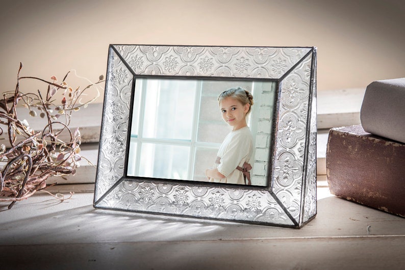 4x6 Glass Picture Frame Vintage Home Decor Wedding Photo Image 0