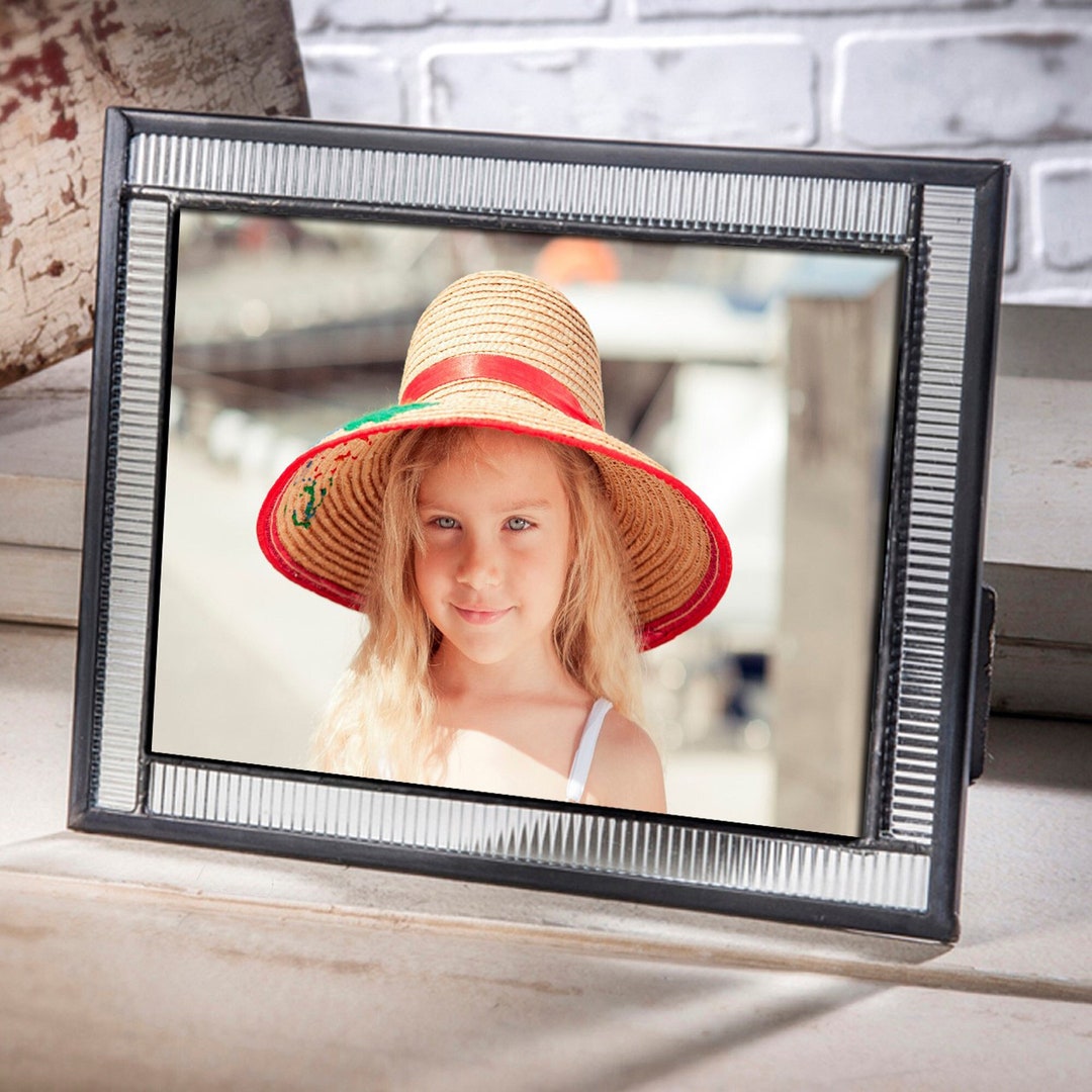 Recycled Glass and Metal Photo Frame 4x6 Picture Frame 5x7 Photo