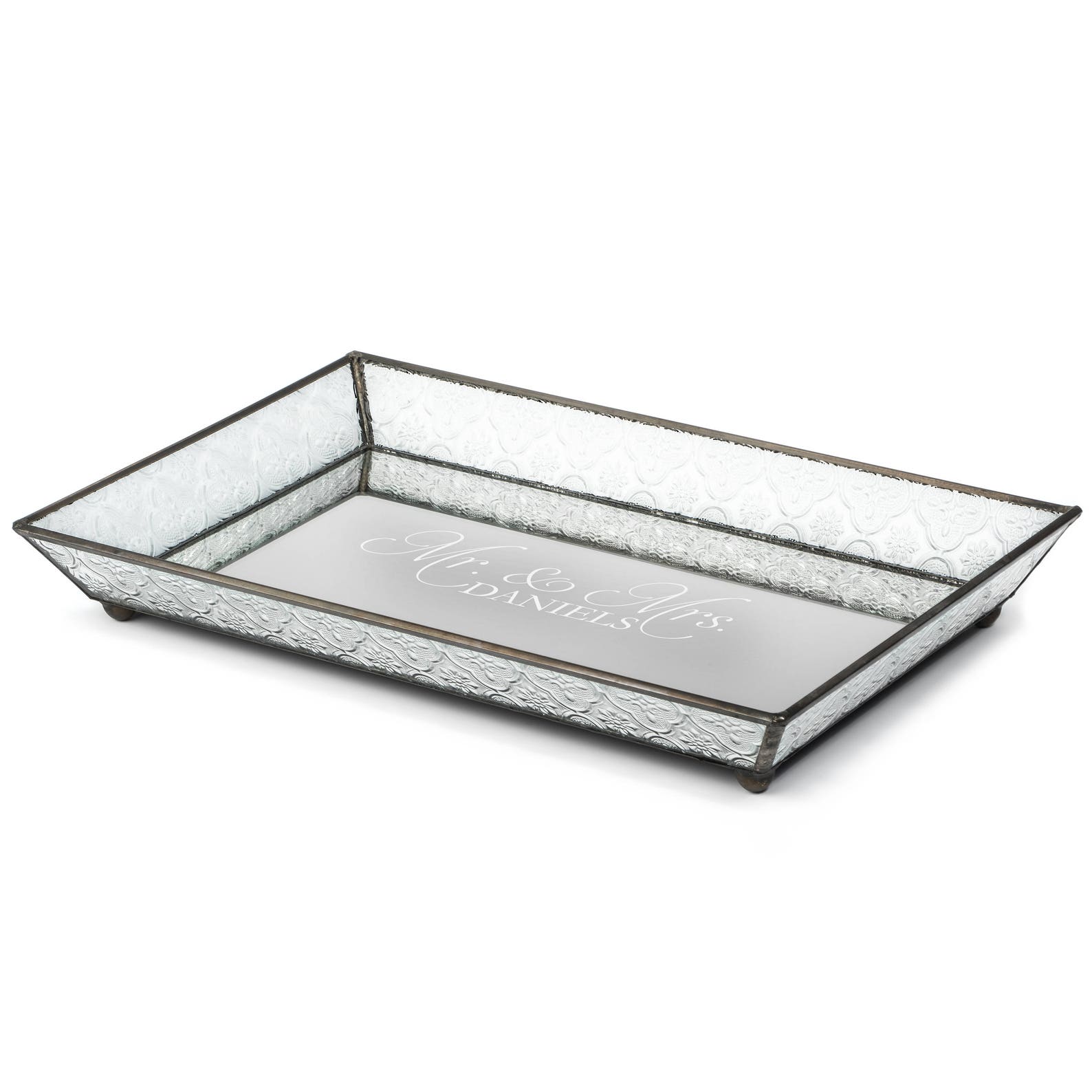 Personalized Glass Tray for Wedding or Anniversary Gift Slant Etsy