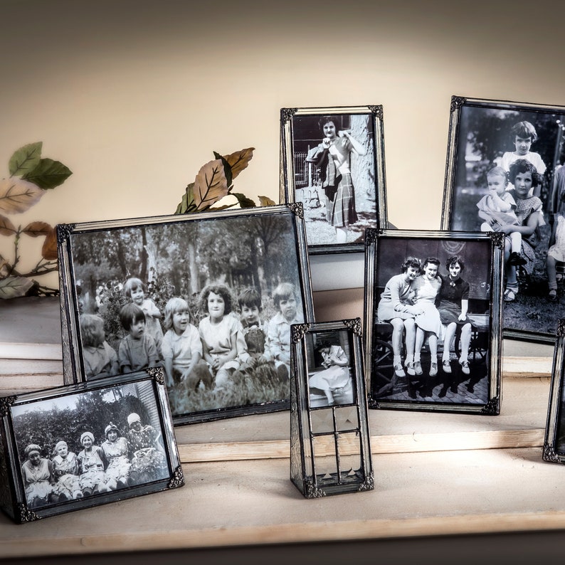 Picture Frame 8x10, 5x7, 4x6, 2x3 Glass Photo Frame Gift for Mom Wedding Anniversary Baby Christmas Family Pic 360 Series image 8