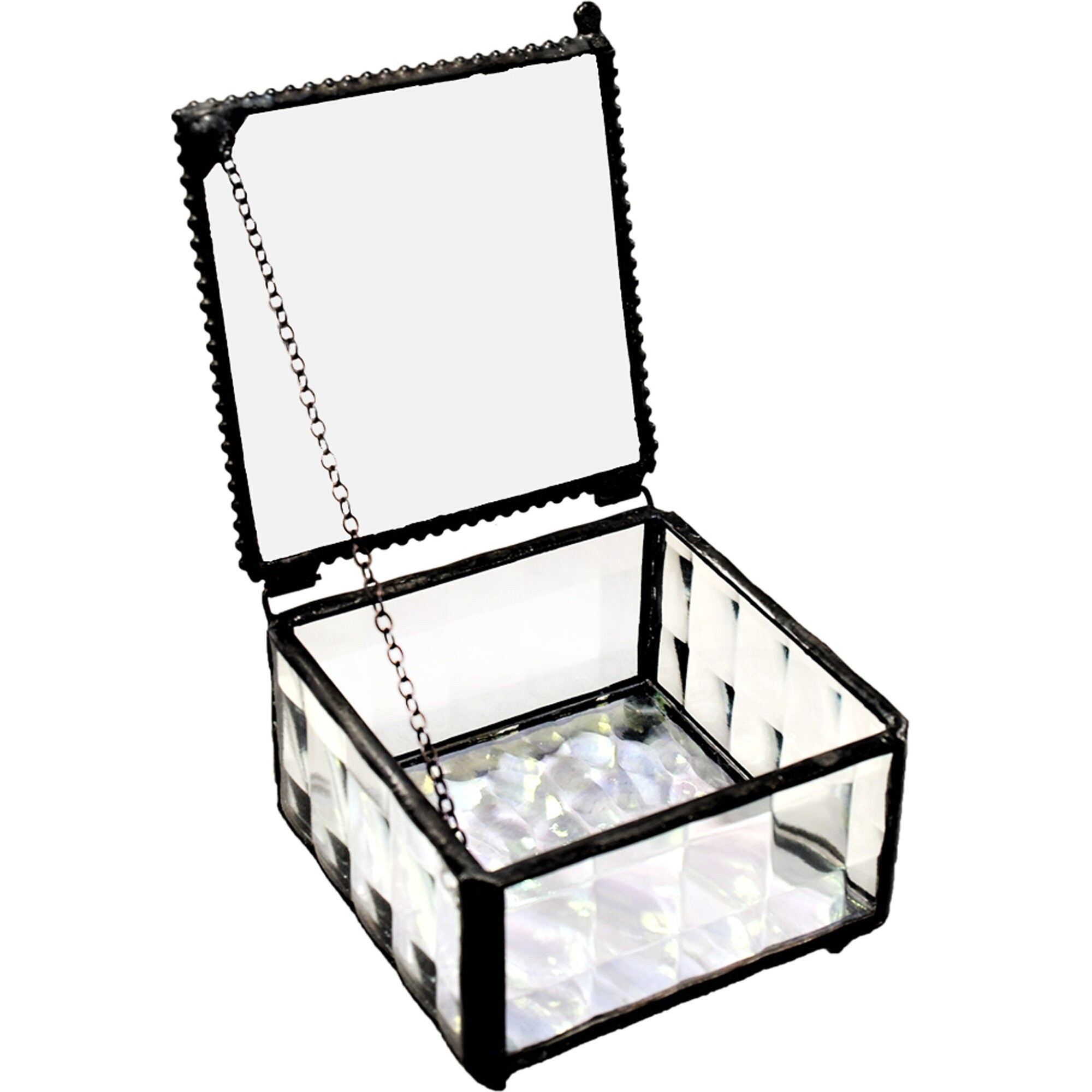 Jewelry Box Glass Box Clear Display Case Catchall Christmas Etsy