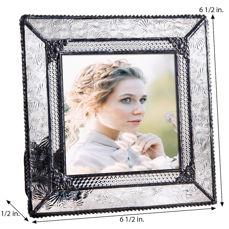 Picture Frame 8x10, 5x7, 4x6, 4x4 Square Wedding Anniversary Family Gift Home Decor Tabletop Clear Glass Photo Frame Pic 380-57HV image 9