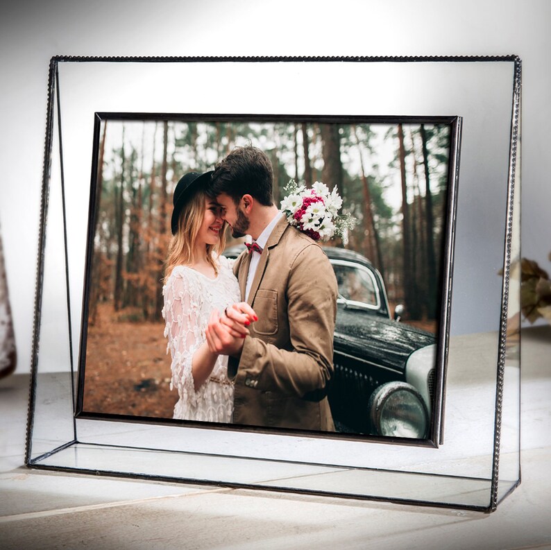 Picture Frame 8x10 5x7 4x6 Clear Glass Photo Frame Tabletop Etsy