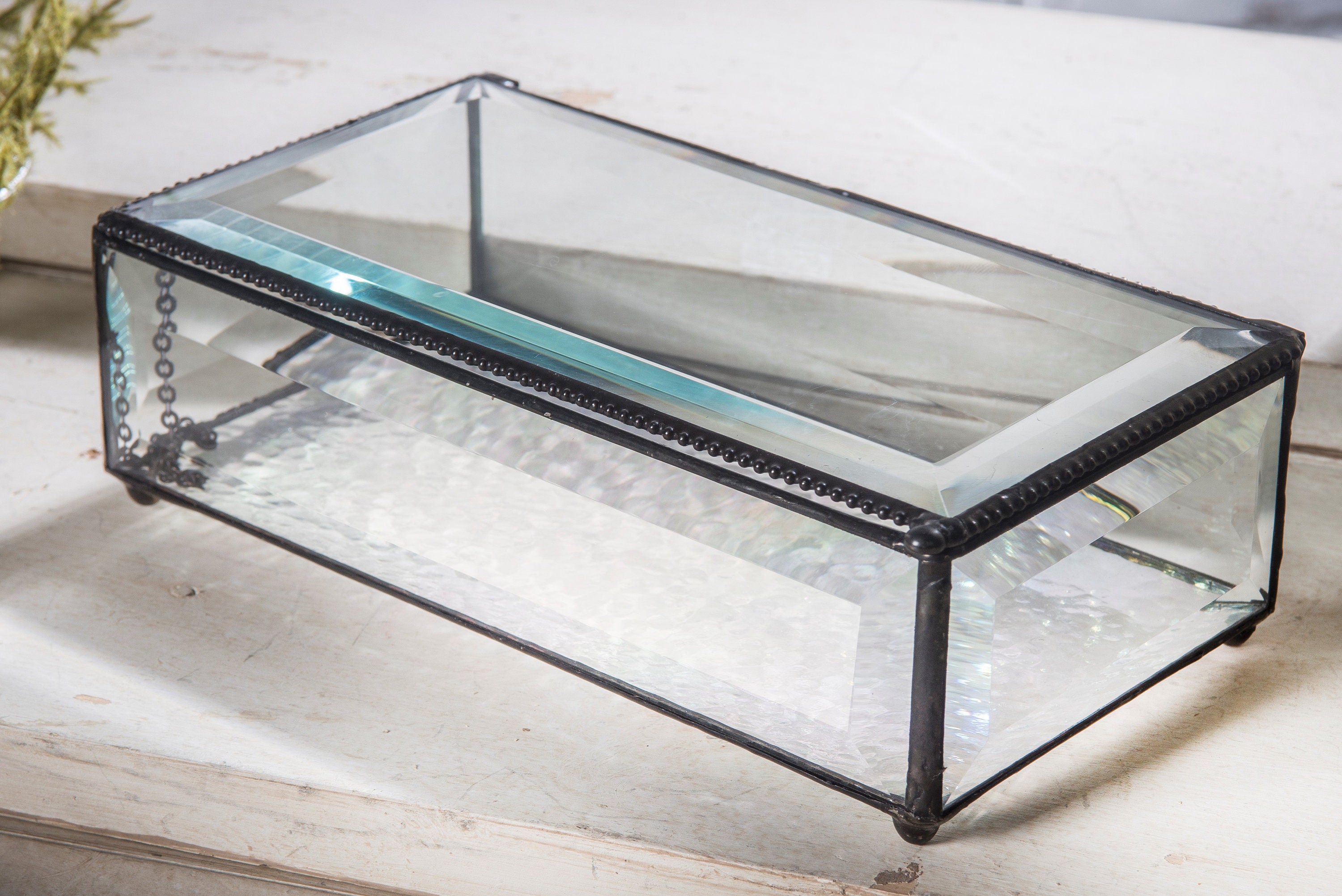 Caja de cristal transparente de 9 x 5,5 x 4 cm - 1 unidad por 12,50 €