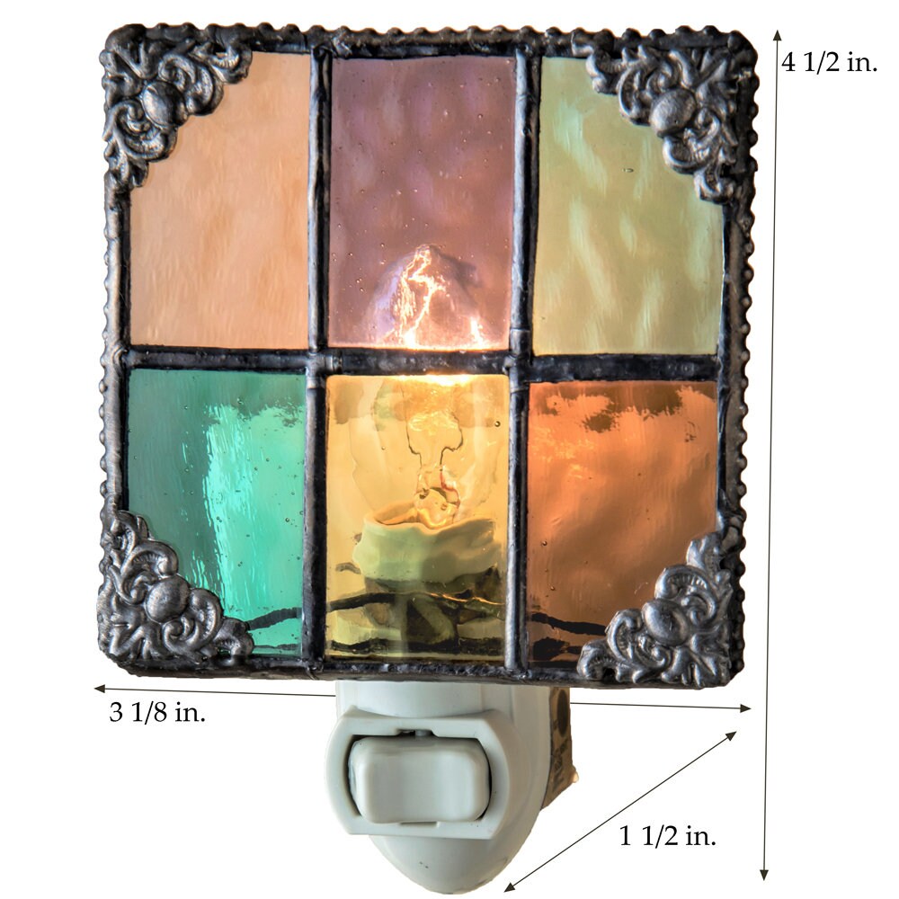 Stained glass plug in night lights deals