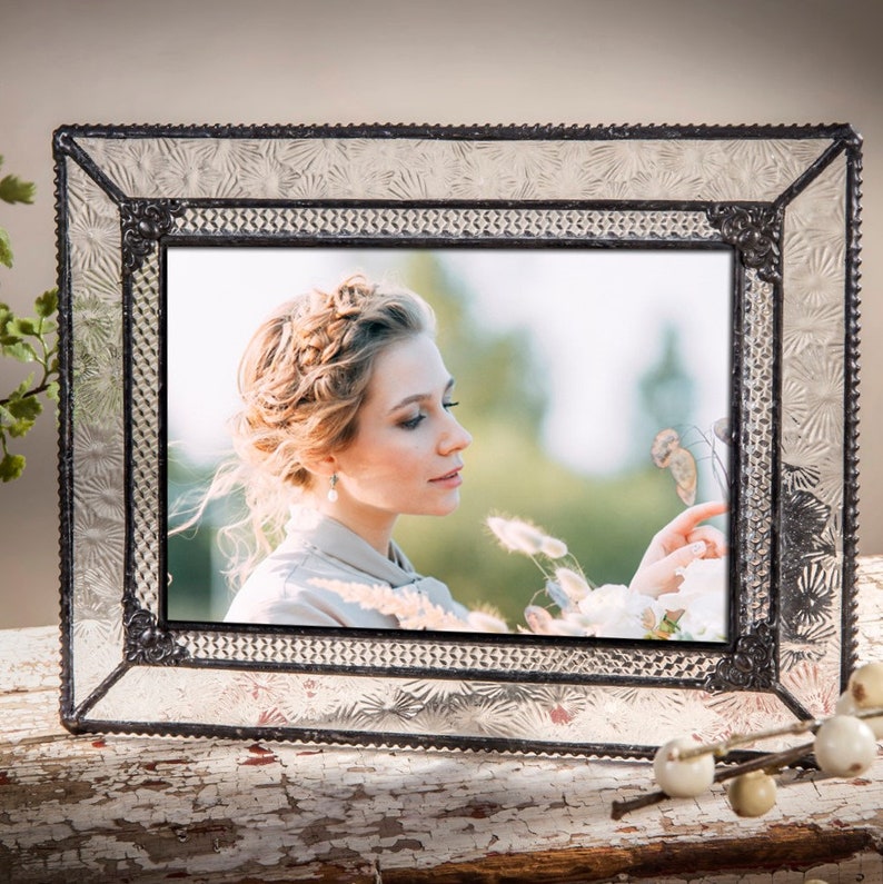 Picture Frame 8x10, 5x7, 4x6, 4x4 Square Wedding Anniversary Family Gift Home Decor Tabletop Clear Glass Photo Frame Pic 380-57HV image 4