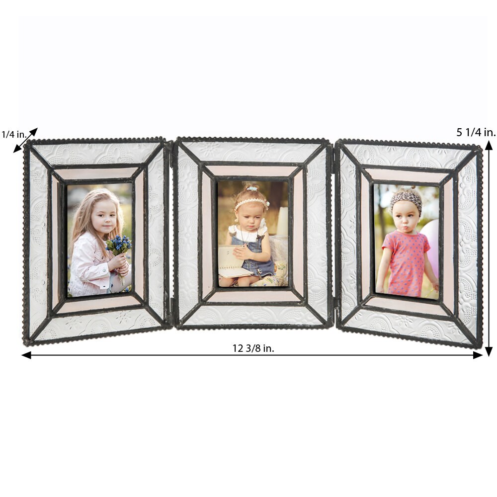 Crystal Glass Picture Frame 5x7, 4x6, 2.5 X 3.5 Photo Tabletop School  Family Graduation Wedding Gift for Parents Grandparents Pic 354 Series 