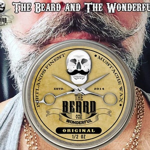 The Beard & The Wonderful, Portland Moustache Wax. Boîtes de 1/2 Oz 15 ml et boîtes de 1 Oz 30 ml image 6