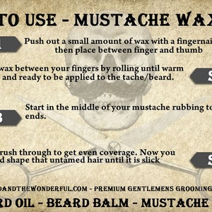 The Beard & The Wonderful, Portland Moustache Wax. Boîtes de 1/2 Oz 15 ml et boîtes de 1 Oz 30 ml image 4