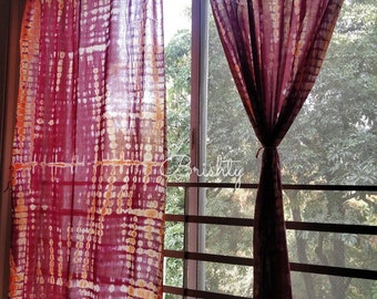 Tie Dye Curtains Etsy