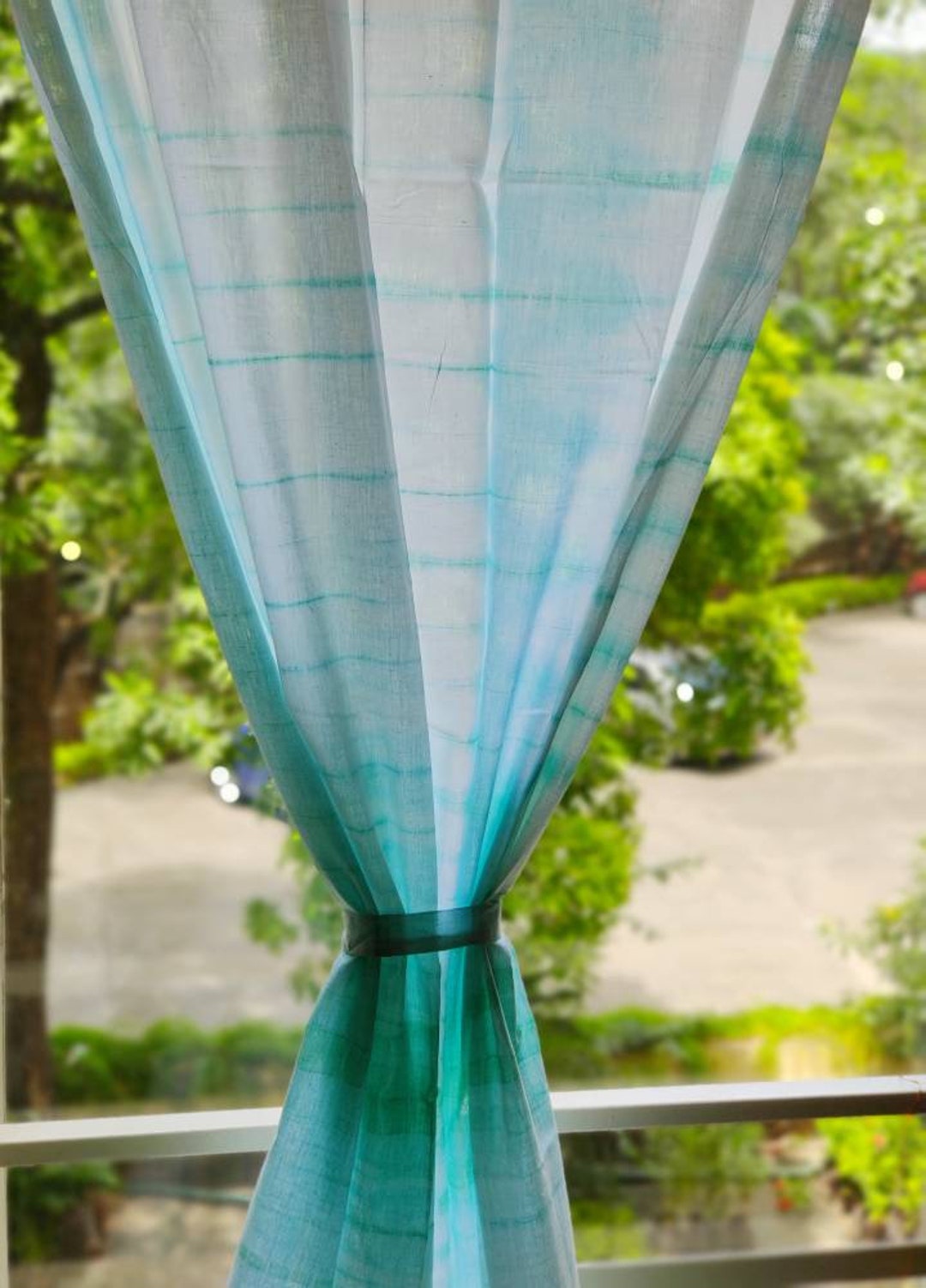 Sea Foam Green Tie Dye Curtain Panels Coastal Beach Curtains Etsy
