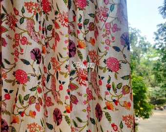 Floral privacy curtain panels, boho vintage print curtain panels, vintage floral curtains, floral nursery, shabby chic curtains,spring drape