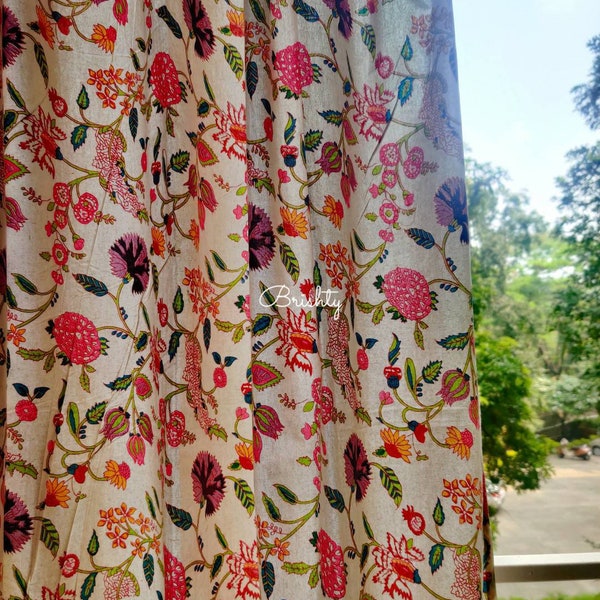 Panneaux de rideaux floraux pour l'intimité, panneaux de rideaux imprimés vintage bohème, rideaux floraux vintage, chambre de bébé florale, rideaux shabby chic, drapé de printemps