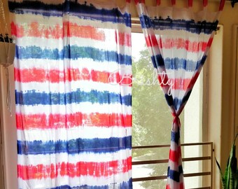 Tie dyed curtains