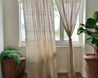 Plain solid curtains
