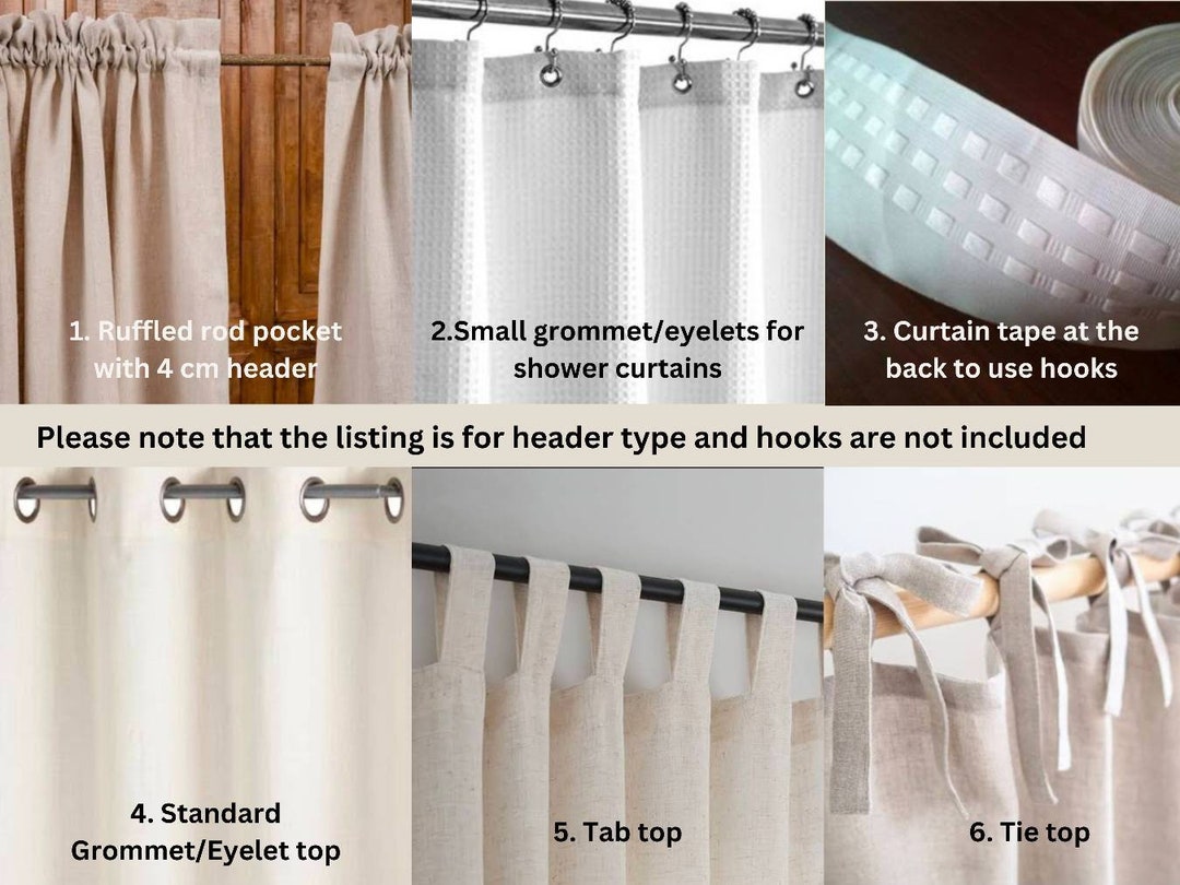 Customize Your Curtain Header Add on Listing, Customize Curtain Top for