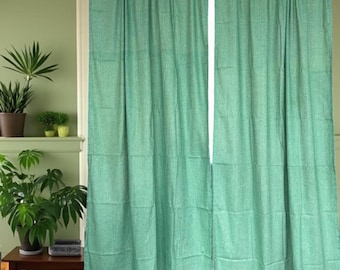 Plain solid curtains