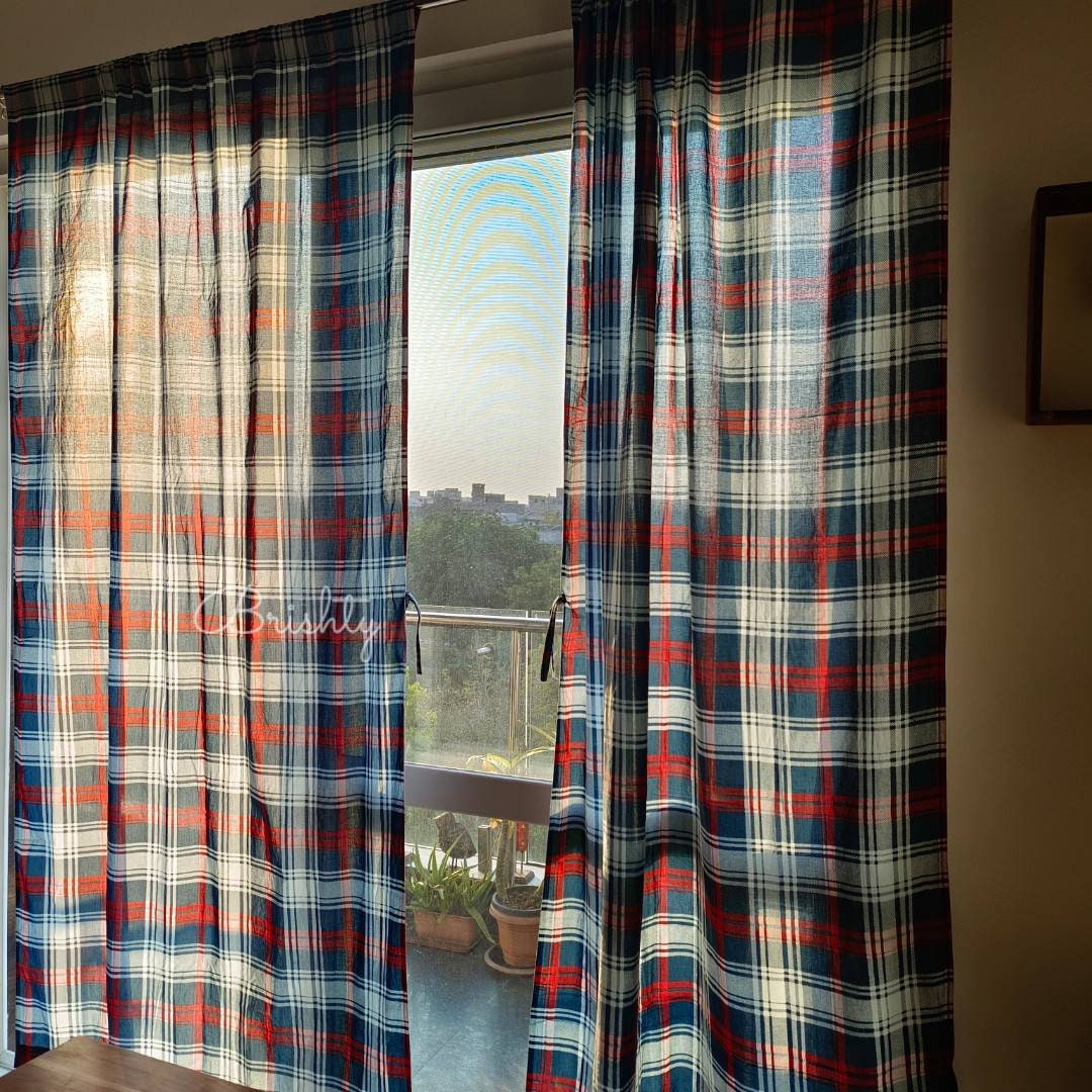 Plaid curtains online
