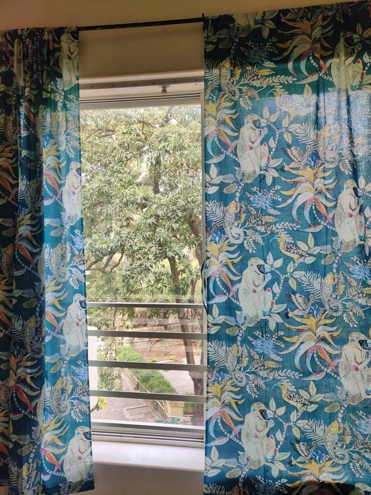 Tropical Rainforest Boho Curtains Jungle Rainforest Curtains Etsy