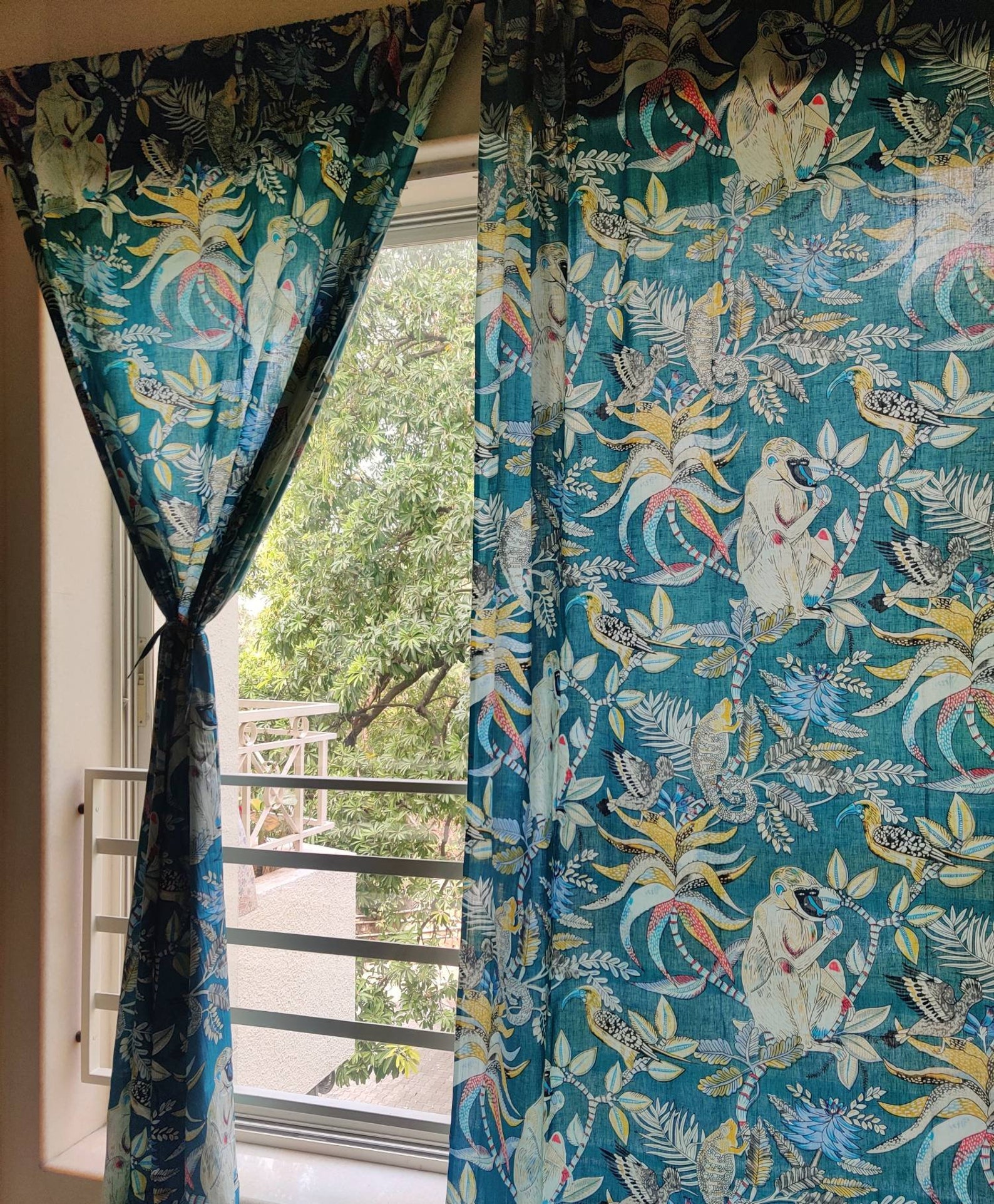 Tropical Rainforest Boho Curtains Jungle Rainforest Curtains Etsy UK