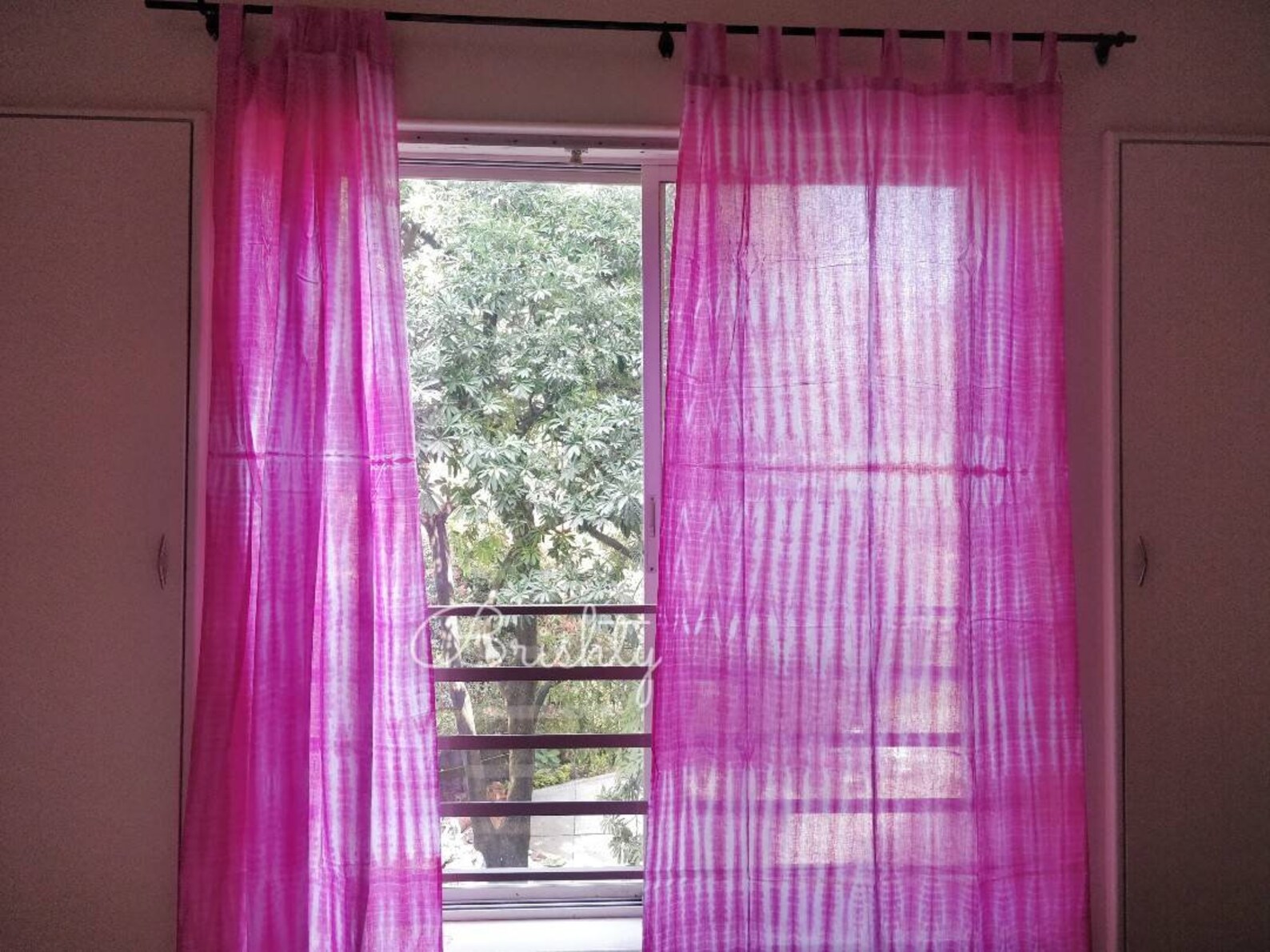 Pink Tie Dye Shibori boho curtains Bohemian curtains Boho Etsy