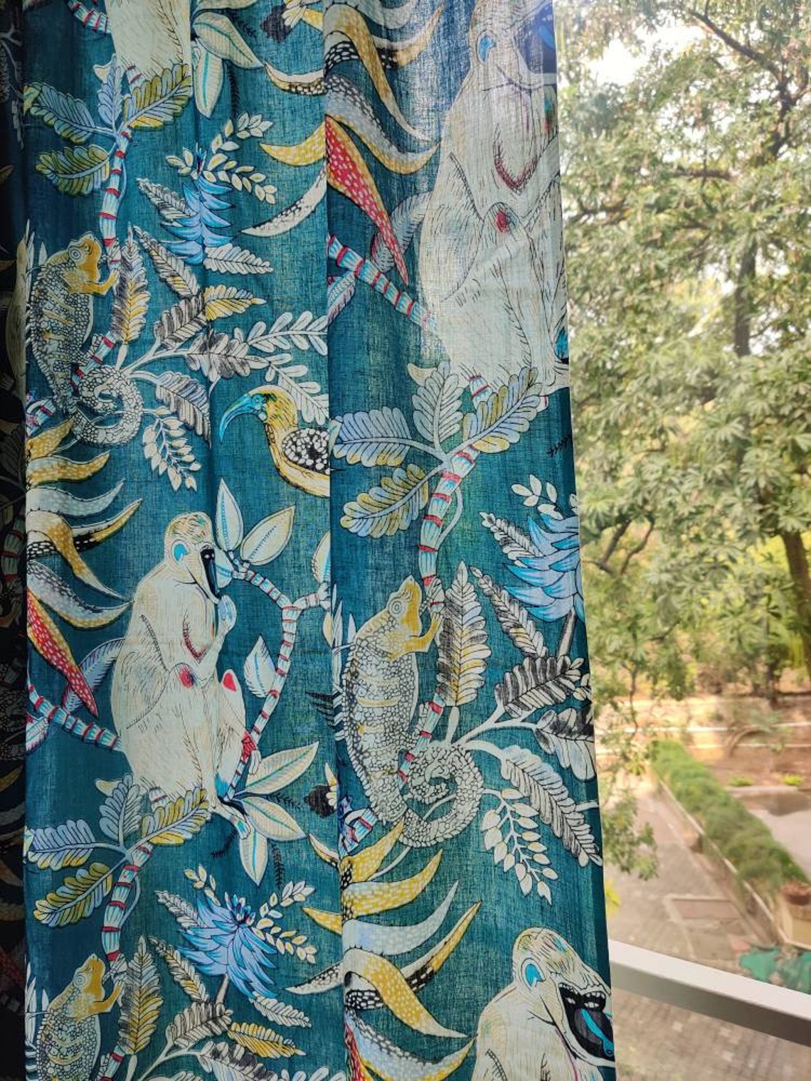 Tropical Rainforest Boho Curtains Jungle Rainforest Curtains Etsy