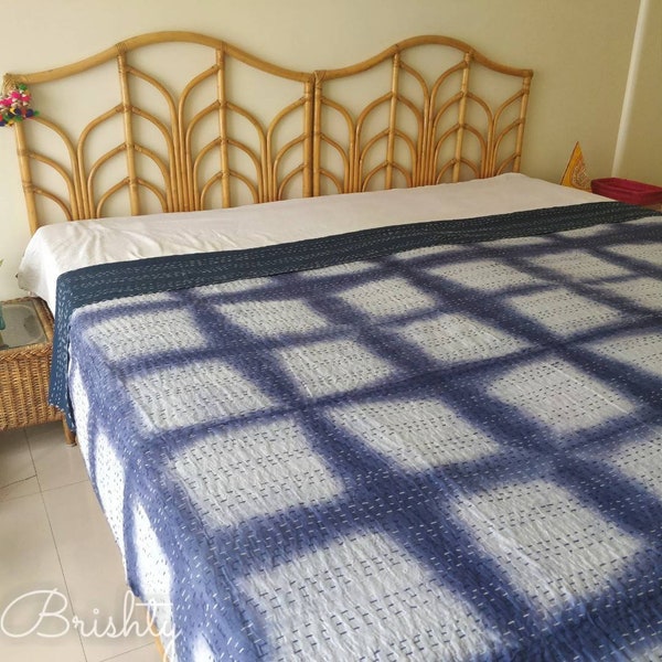 Red - Shibori Tie-Dye Cotton Double Bedsheet Set 36