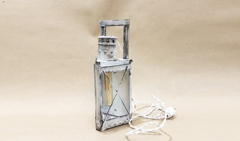 Original Vintage Ussr Railway Lantern Railroad Table Lamp Image 0