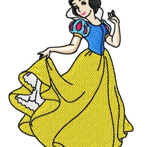 SNOW WHITE TOO - Single Machine Embroidery Design for 4x4" hoop in 8 formats **Read Description**