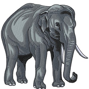 Éléphant indien - un seul motif de broderie Machine pour cerceau de 5 x 7" en 8 formats **Lire la description**