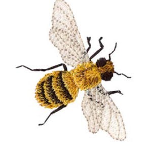 HONEY BEE - Single Machine Embroidery Design for 4x4" Hoop (digital ...