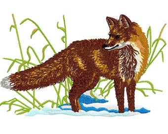 FOX - Single Machine Embroidery Design for 5x7" Hoop (Digital Download)