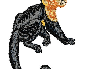 CAPUCHIN MONKEY - Single Machine Embroidery Design for 5x7" hoop in 8 formats **Read Description**