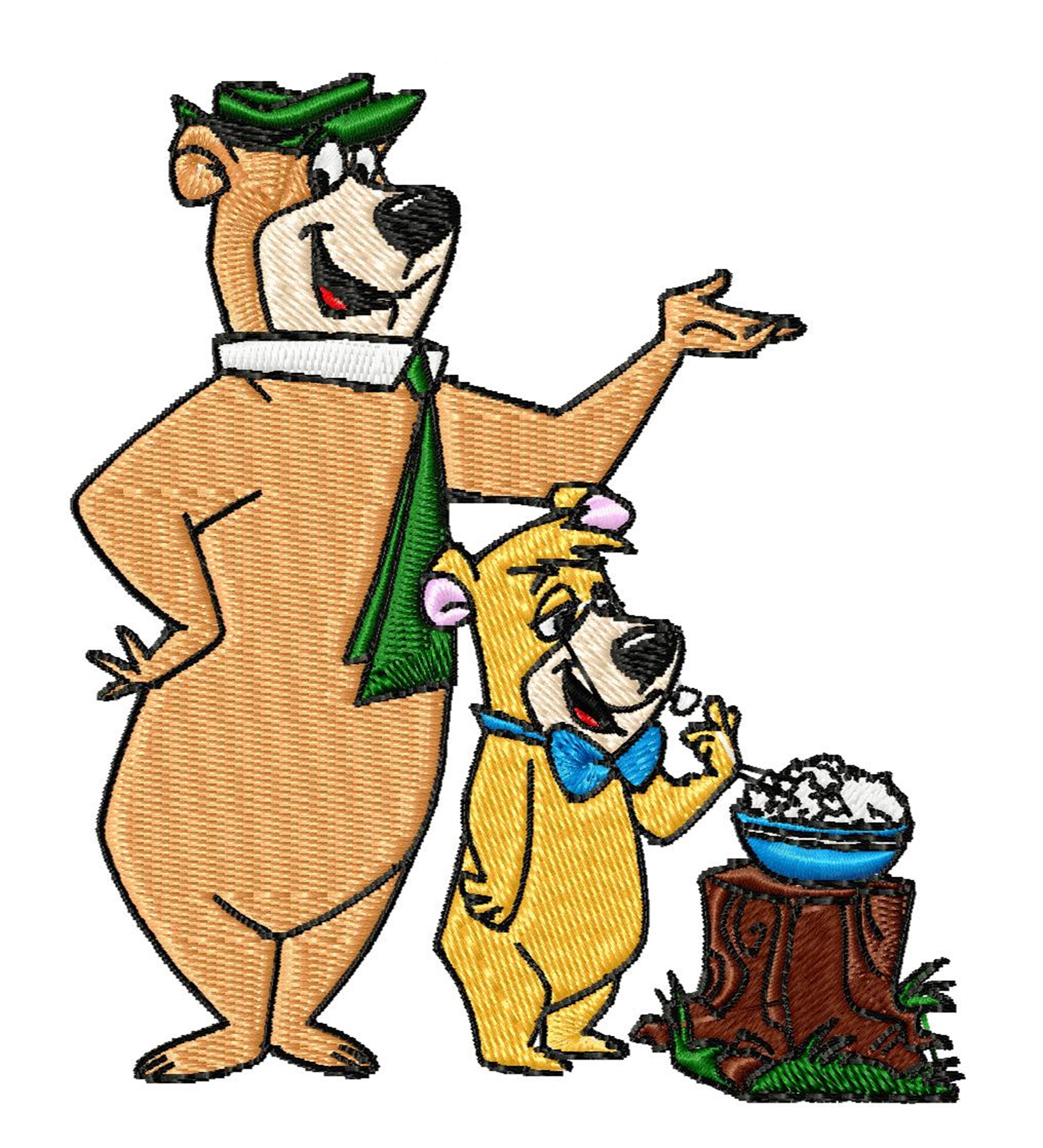 YOGI BEAR & Boo-boo Single Machine Embroidery Design for - Etsy YOGI BEAR & Boo-boo Single Machine Embroidery Design for - Etsy