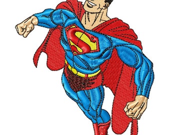SUPER HERO - Single Machine Embroidery Design for 4x4&quot; hoop in 8 formats **Read Description**