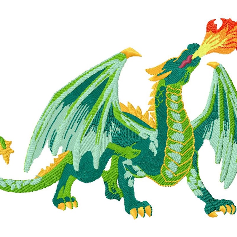 90s Embroidered Dragon Set main image 1