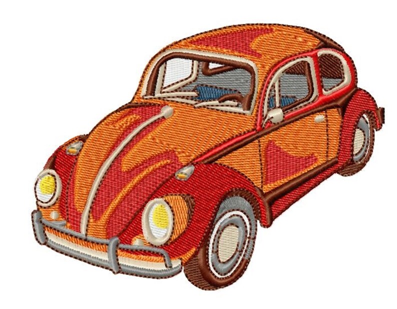 VW BEETLE Machine Embroidery Design Etsy
