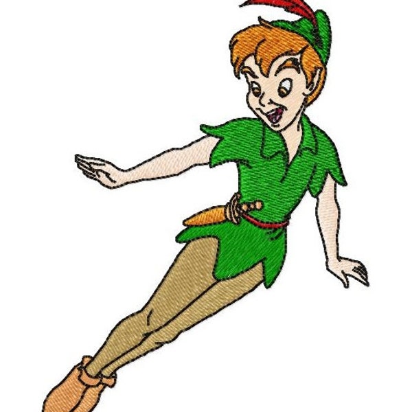 PETER PAN - Single Machine Embroidery Design for the 5x7" hoop in 8 formats **Read Description**