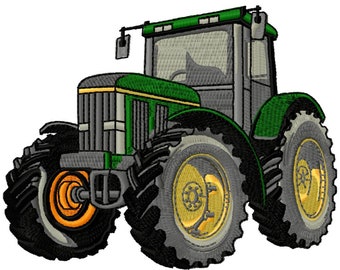 MODERN TRACTOR - Single Machine Embroidery Design for 5x7" hoop in 8 formats **Read Description**