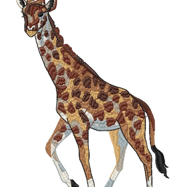 GIRAFFE - Single Machine Embroidery Design for 5x7" hoop in 8 formats **Read Description**