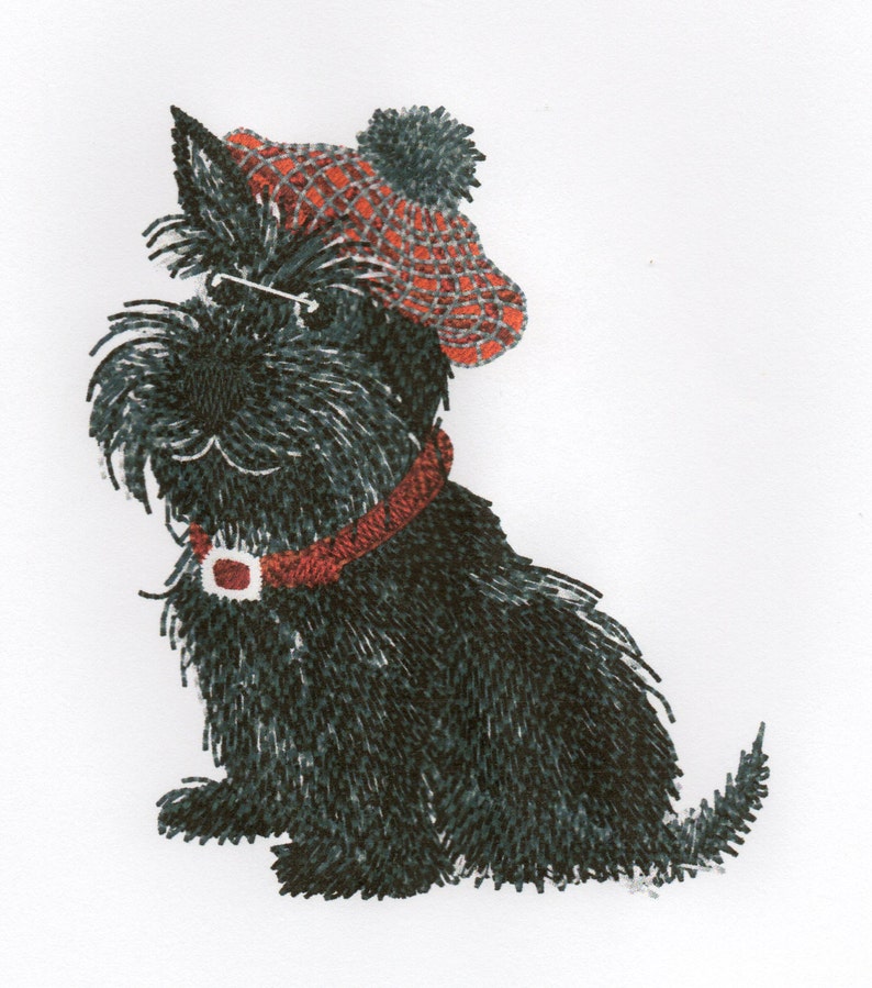 SCOTTIE DOG Machine Embroidery Design dog pet tammy plaid Etsy