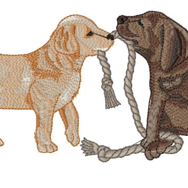 LABRADOR PUPPIES - Single Machine Embroidery Design for 5x7" hoop in 8 formats **Read Description**