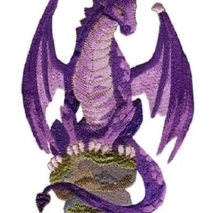 DRAGON 4 - Single Machine Embroidery Design for 5x7&quot; hoop in 8 formats **Read Description**
