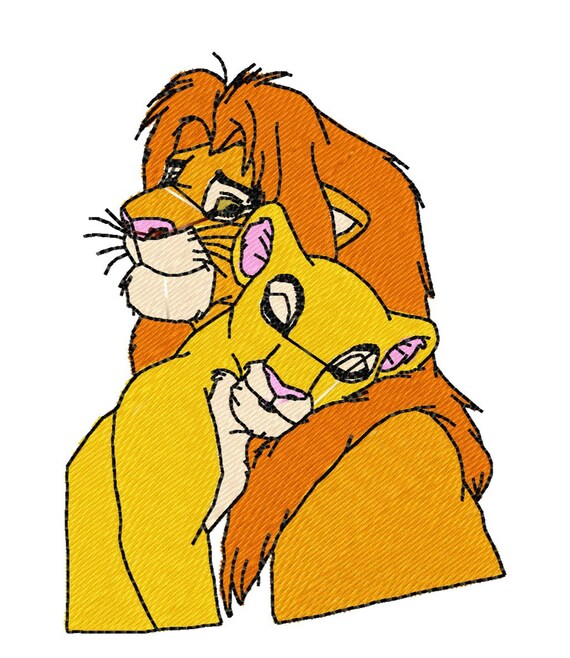 SIMBA & NALA Single Machine Embroidery Design for 4x4 Etsy UK