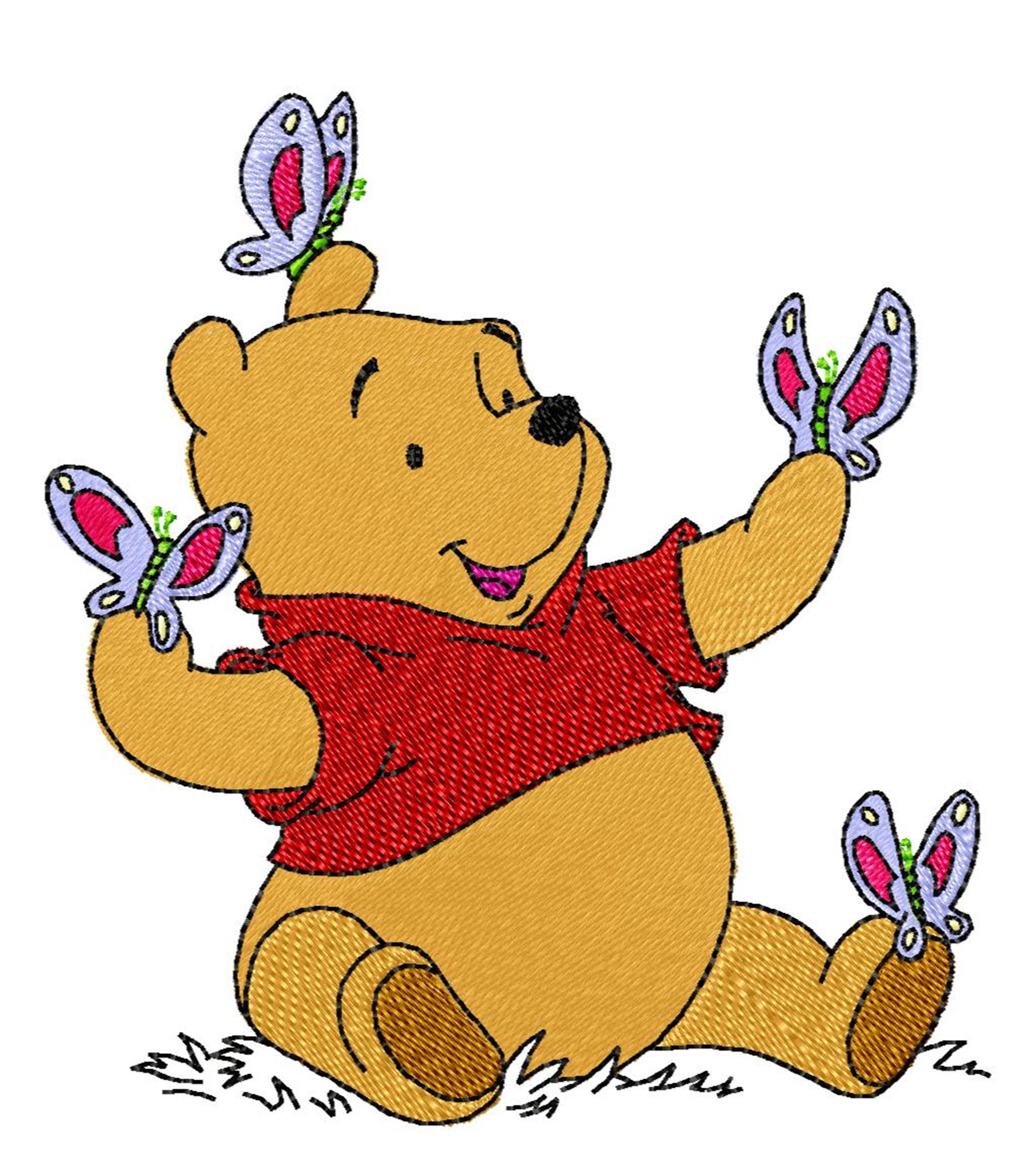 Pooh and butterfly - Etsy México, image size:2524x2852