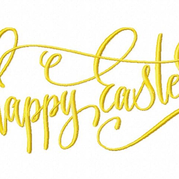 HAPPY EASTER - Single Machine Embroidery Design for 5x7" hoop in 8 formats **Read Description**