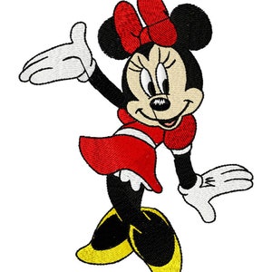 MINNIE MOUSE TA Da - Diseño de bordado a máquina único para bastidor de 5 x 7" en 8 formatos **Leer descripción**