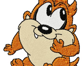 BABY TAZ - Single Machine Embroidery Design for 4x4" hoop (Digital Download)